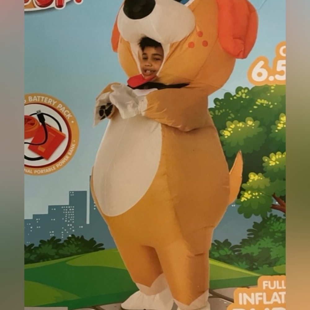 Puppy Costume Child 7-10 inflatable costume. Over 6.5’ tall.